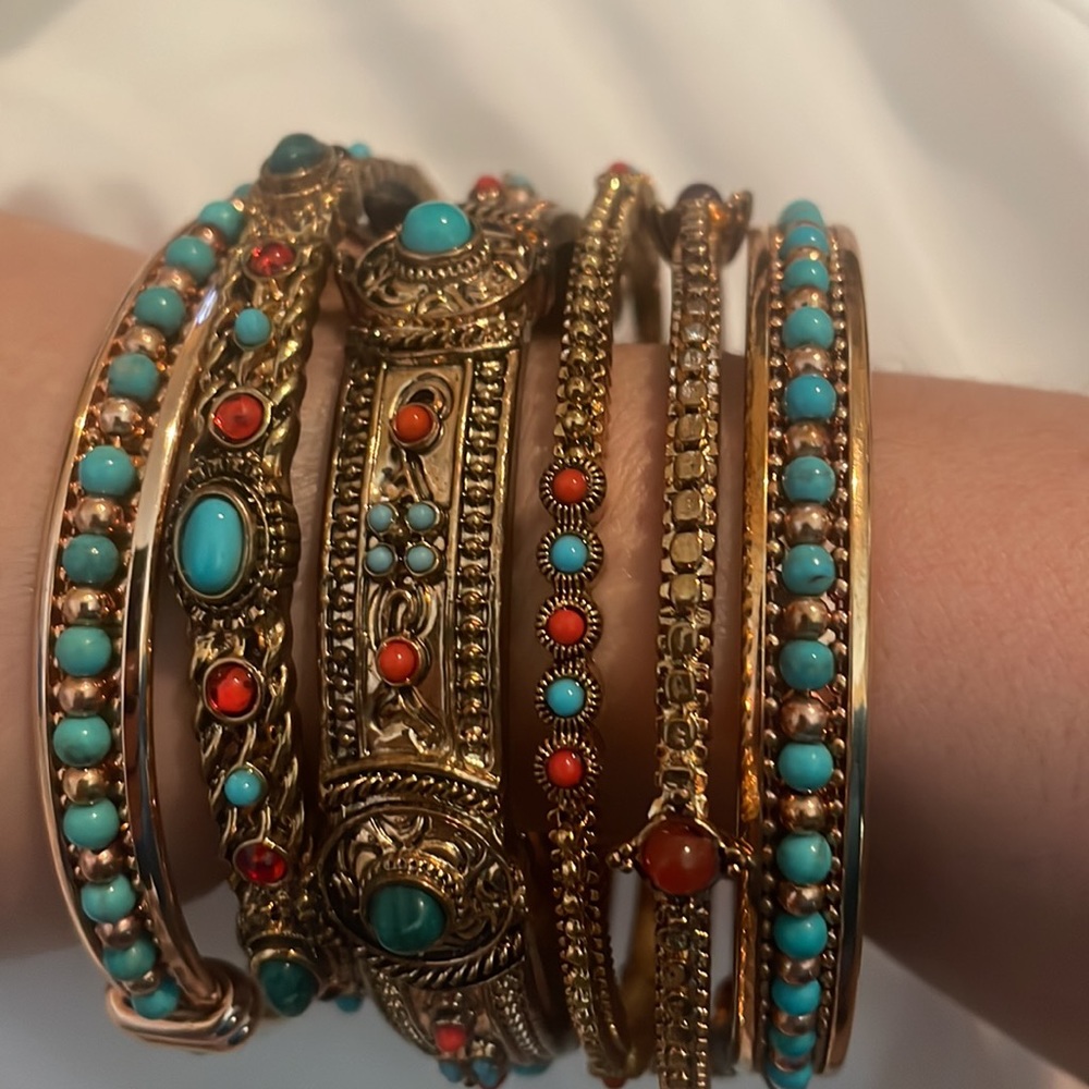 Vintgae Indian style bracelets 6 total!